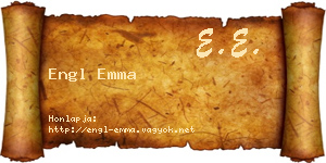 Engl Emma névjegykártya